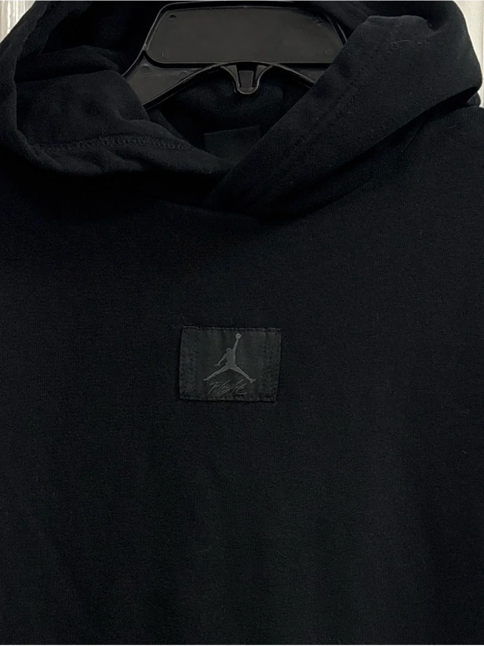 Jordan Black Pullover Hoodie with Subtle Jumpman Patch